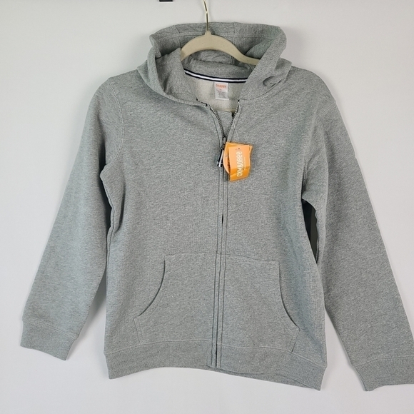 NEW Gymboree Jacket Kids Sz 10 Grey Zip Hooded SUPER SOFT MSRP $37 - Picture 1 of 6